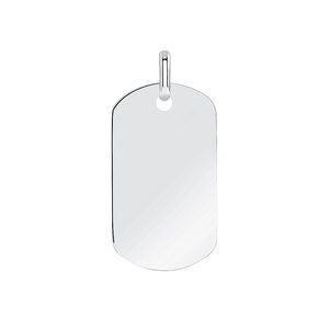 STERLING SILVER 925 ENGRAVABLE PLAIN DOGTAG PENDANT